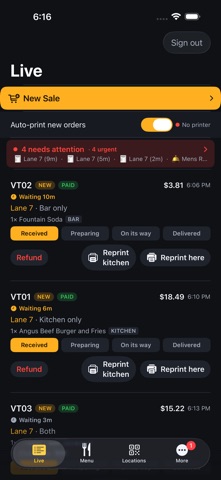 LaneTab Venue App Store screenshot 1