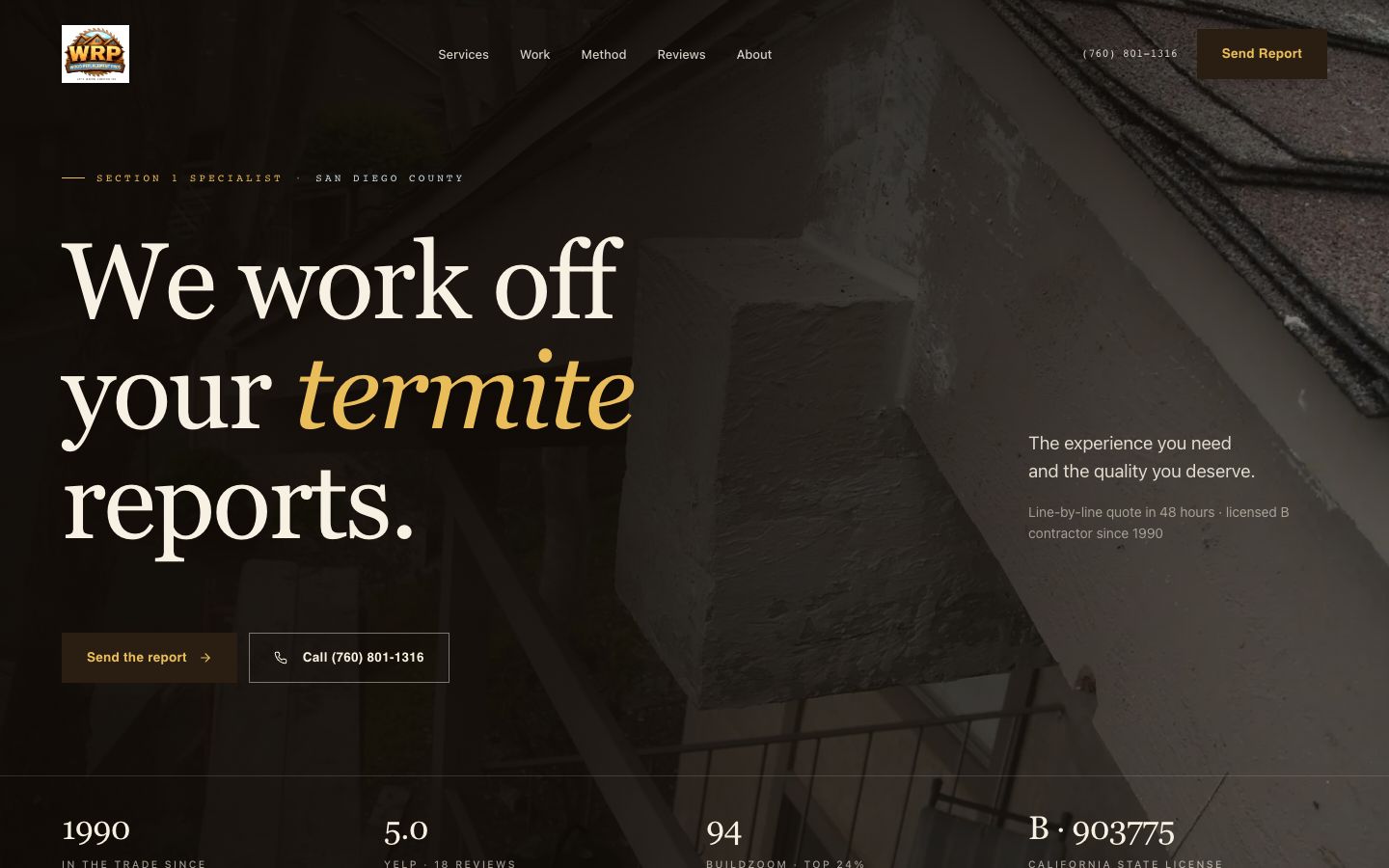 Wood Replacement Pros website